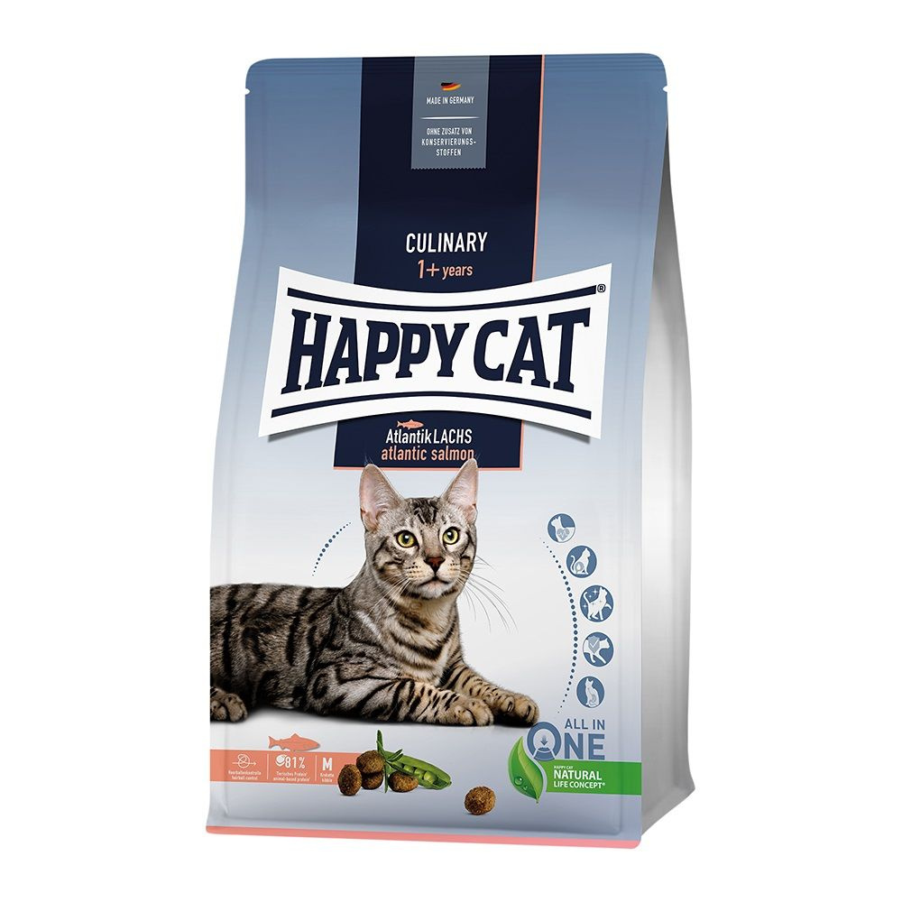 Happy Cat Culinary Atlantic Salmon для взрослых кошек (10 кг.) #1