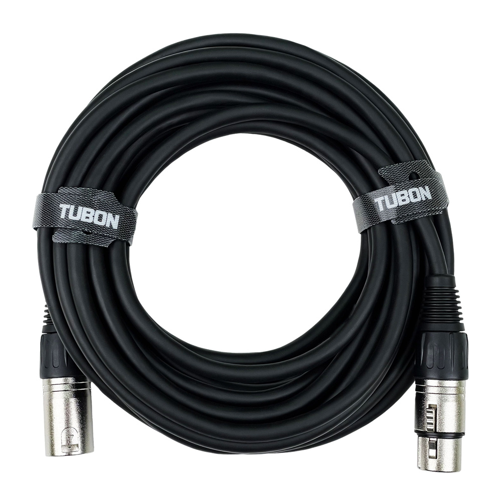 Кабель TUBON Микрофонный межблочный XLR (M) Male - XLR (F) Female OD6.0 ПВХ X001 15м  #1