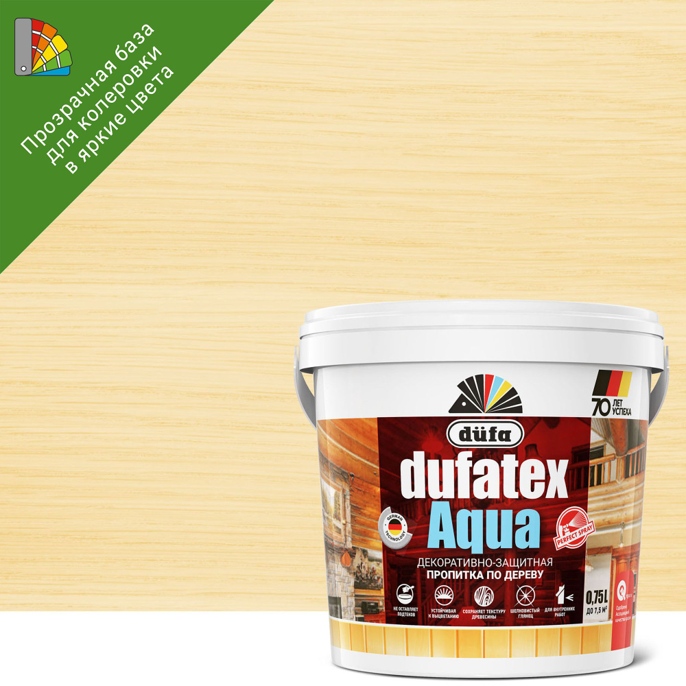 Пропитка для дерева водная прозрачная Dufatex aqua 0.75 л #1