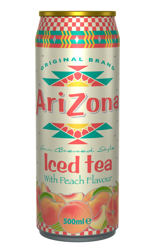 Чай ARIZONA (Аризона) With Peach Flavour (Персик) 0,5л х 12шт, ж/б #1