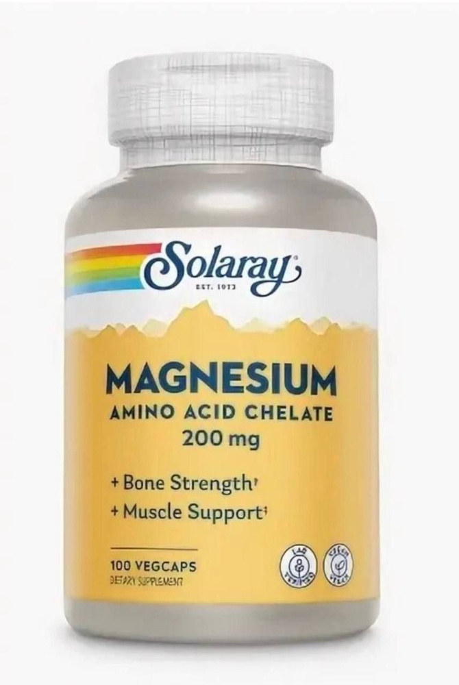 Магний, 200 мг, 100 капсул, Solaray Magnesium - купить с доставкой по ...