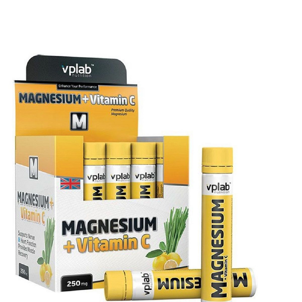 Комплекс витаминов и минералов Magnezium+vitamin C лемонграсс 20 ампул ...