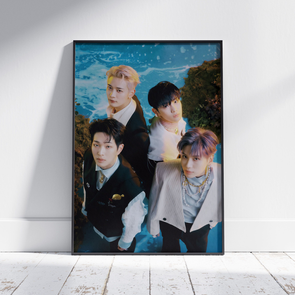 Плакат на стену для интерьера КПОП (SHINee - Общее 1) - Постер по K-POP музыке формата А4 (21x30 см) #1