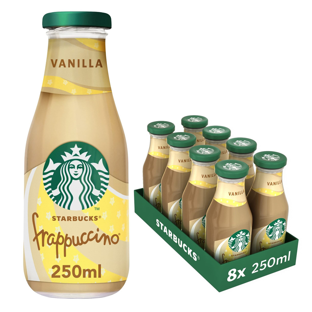Напиток кофейный стерилиз. Starbucks Frappuccino Vanilla 0,25мл, 8 шт. #1