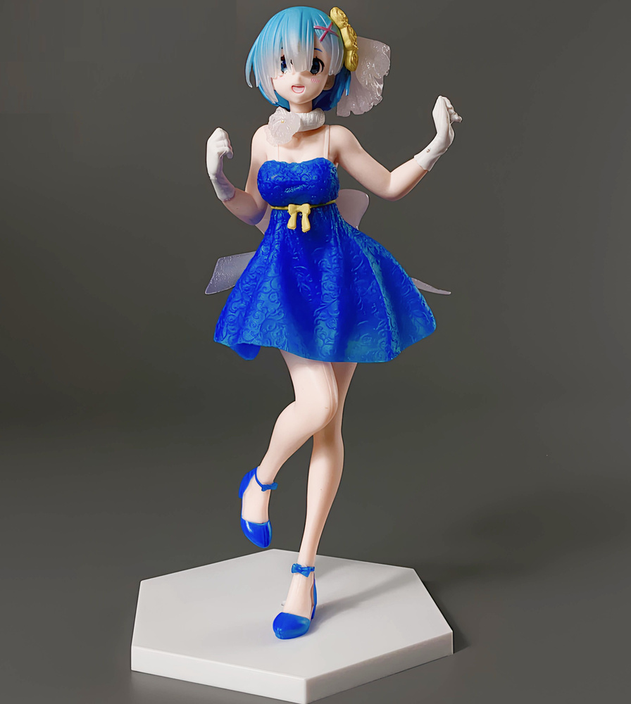 Фигурка Re:Zero Жизнь с нуля в альтернативном мире Кристал Рем синее платье  / Crystal Rem blue dress (24см, пакет) - купить с доставкой по выгодным  ценам в интернет-магазине OZON (992467570)