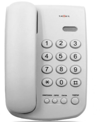 Телефон проводной Texet TX-241 светло-серый #1