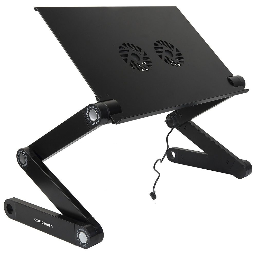 Подставка для ноутбука охлаждающая Crown Micro CMLS-115B столик для ноутбука до 17" черный  #1