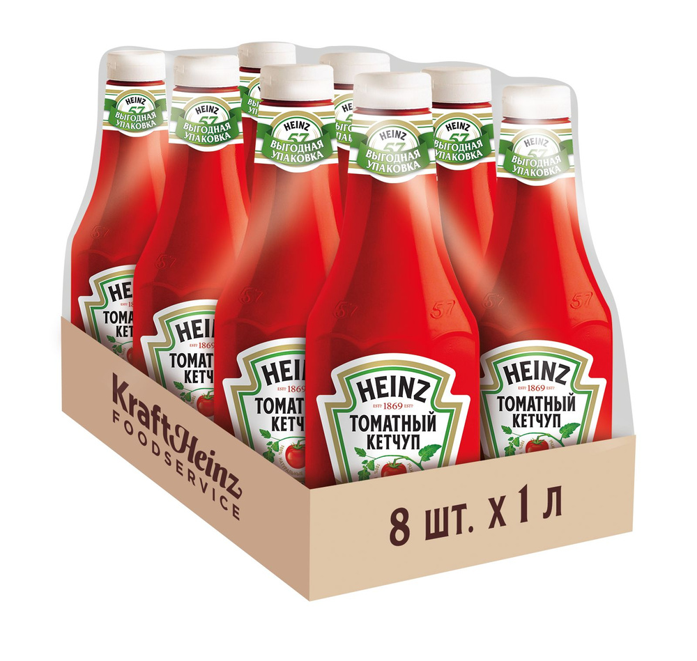 Кетчуп Heinz Томатный, пластиковая бутылка, 800 г х 8 шт. - купить с ...