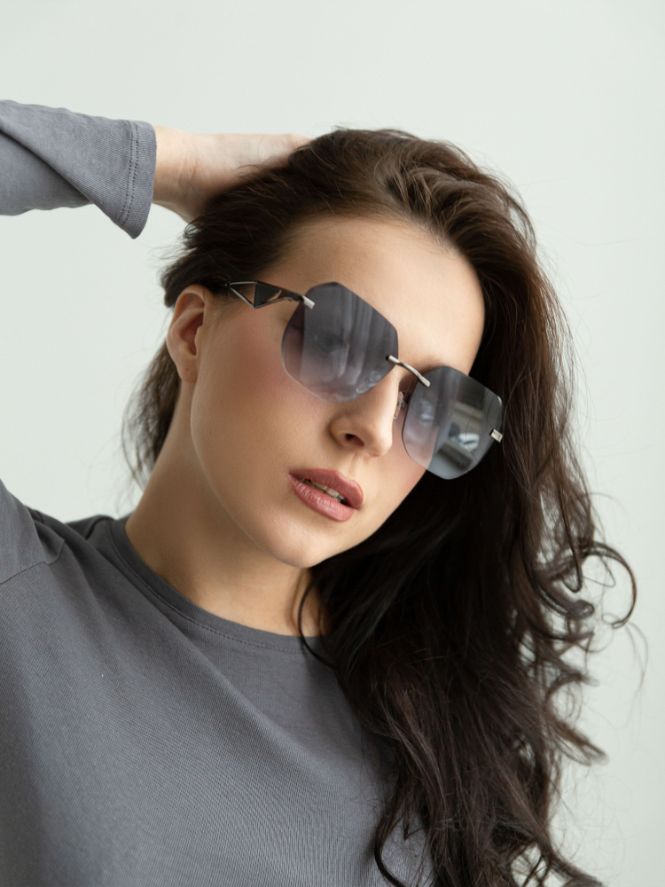 Очки солнцезащитные черные модные бабочки - купить с доставкой по ...