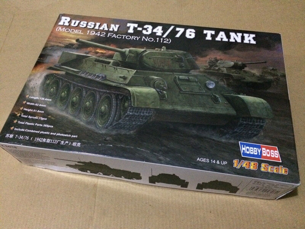 HOBBYBOSS 84806 1/48 Русский Т-34/76 Модель 1942 Заводской No112 пластиковая модель Танки  #1