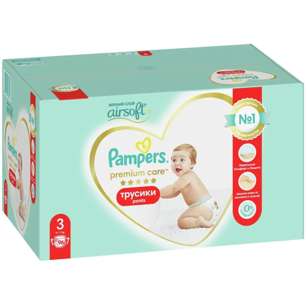 Pampers Трусики Premium Care, 3 (6-11 кг.), 96 шт. #1