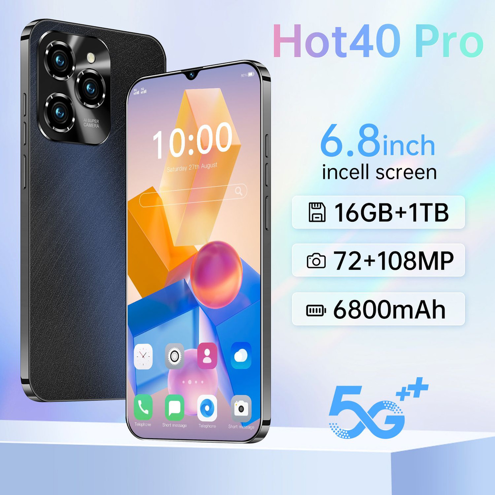 Смартфон Hote 40 pro+ андроид 6.8