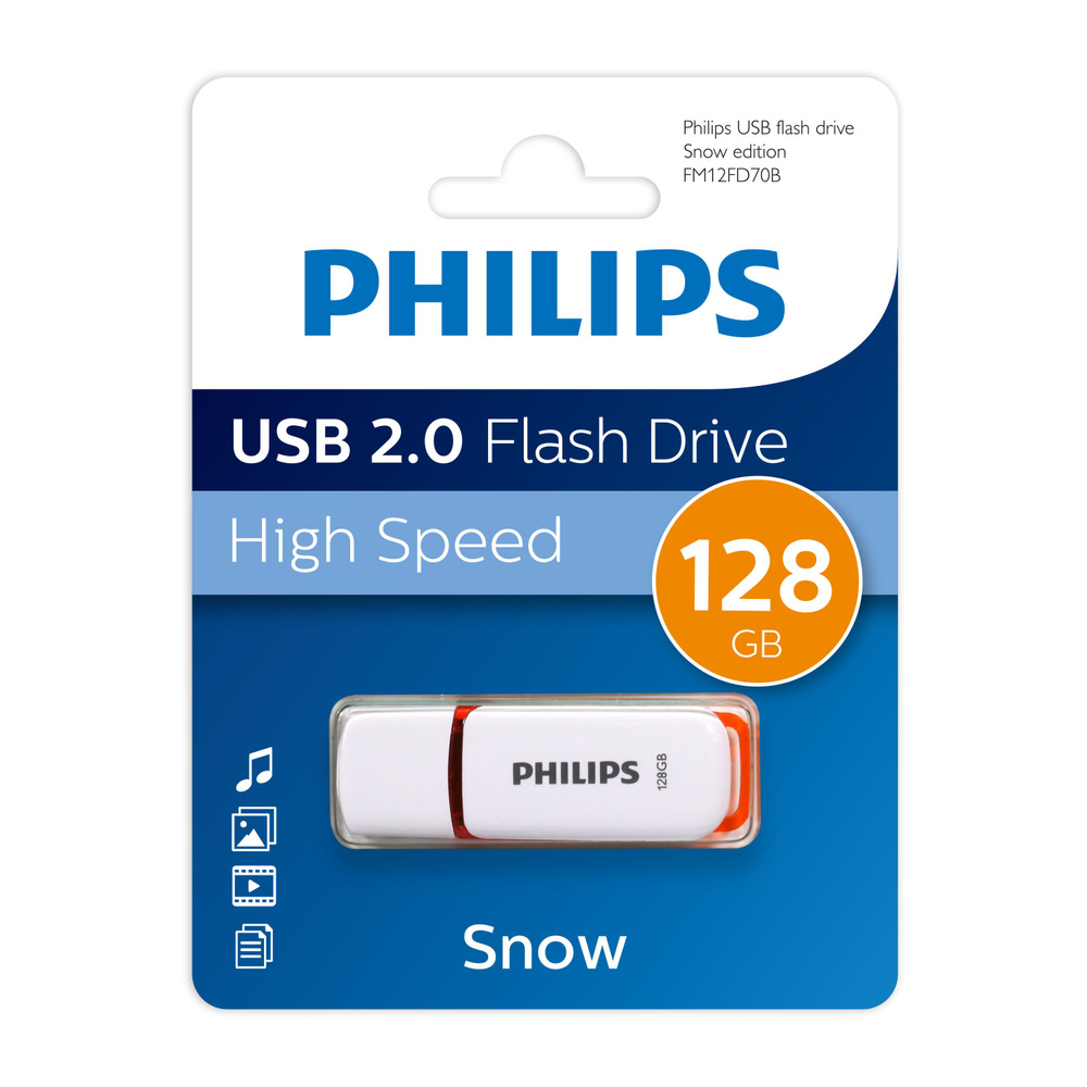 Флеш накопитель 128GB PHILIPS SNOW2.0 128GB, USB 2.0 #1