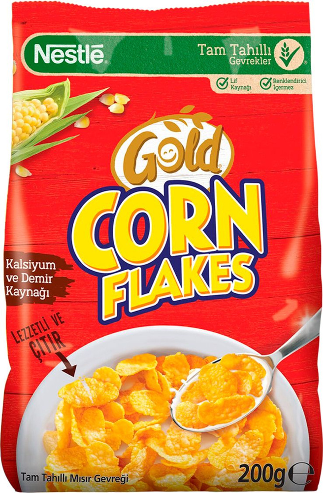 Готовый завтрак Nestle Gold кукурузные хлопья, 200 г - купить с ...