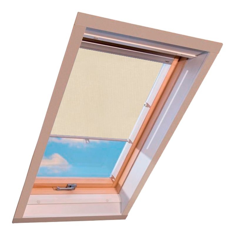 На окно 114х118 Fakro, ARS цвет бежевый (002). Рулонные шторы на мансардные окна / Рулонная штора на #1