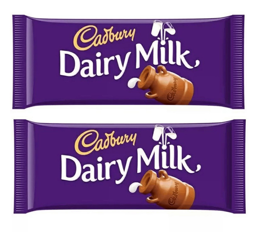Набор из 2 плиток шоколада Cadbury Dairy Milk ( Молочный ), по 110 гр  #1