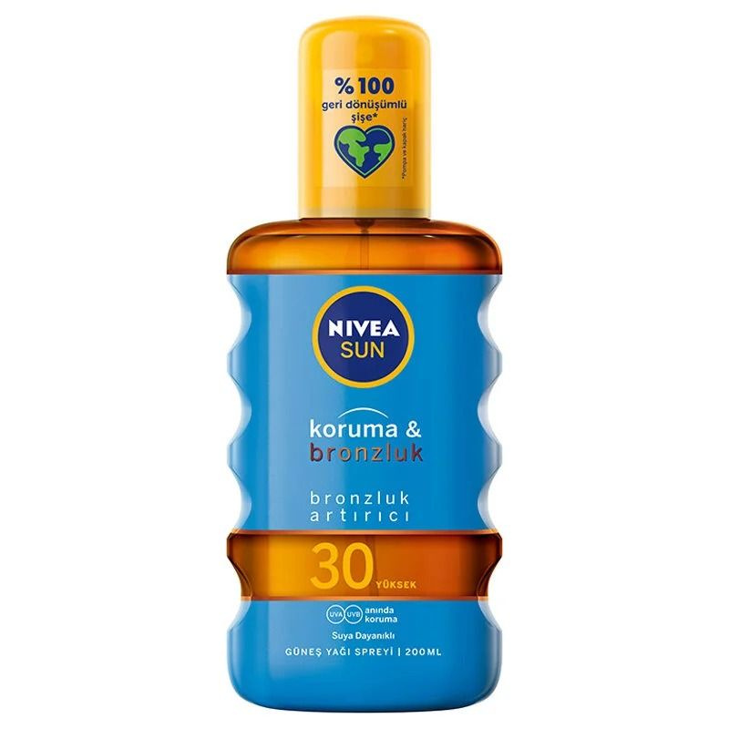 Nivea Sun SPF30 Солнцезащитное масло-спрей для защиты и загара 200 мл.  #1