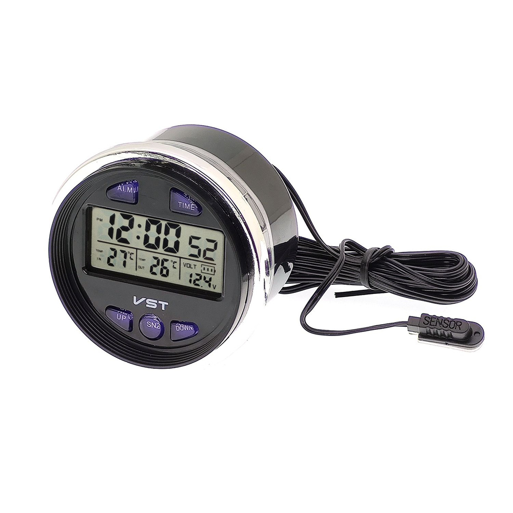 VST-7042V часы эл. авто (температура, будильник, вольтметр) - купить по ...