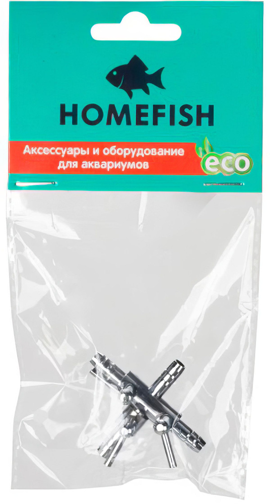Homefish кран для шланга AD-03A на 3 выхода, 4 х 6 мм - купить с ...
