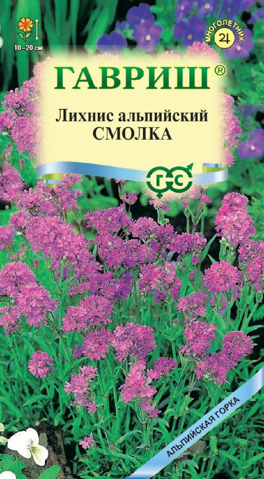 Семена ЛИХНИС многолетний АЛЬПИЙСКИЙ СМОЛКА (0,05 грамм) Гавриш  #1