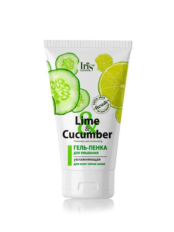 Гель-пенка для умывания Iris Cosmetic "Lime & Cucumber", увлажняющая, 150 мл  #1