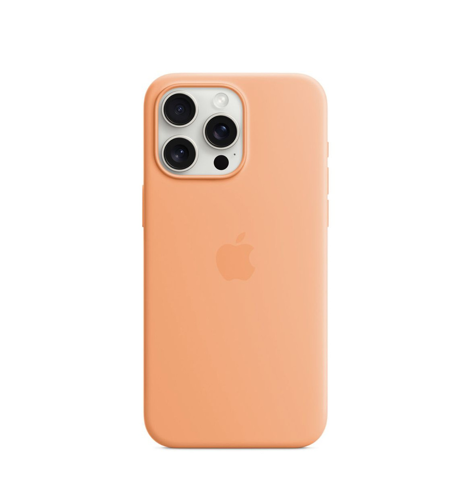 Чехол силиконовый с MagSafe Silicon Case 15 Pro Max Orange Sorbet / оранжевый  #1