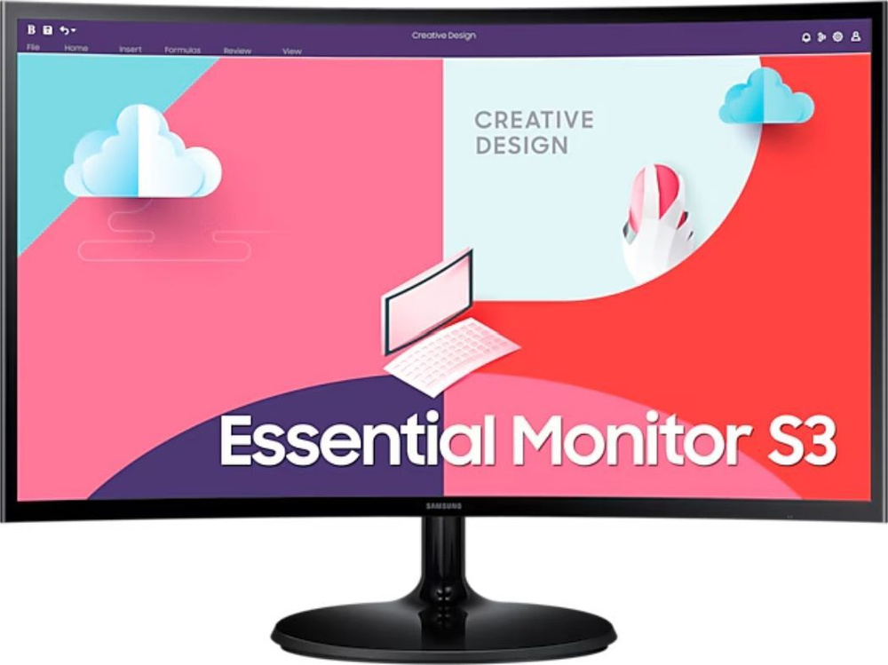 Samsung 27" Монитор Essential Monitor S3 LS27C362EAIXCI, черный #1