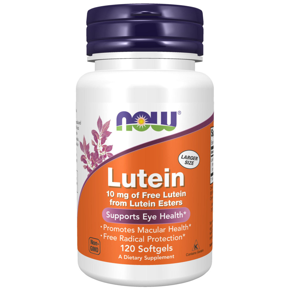 NOW Lutein 10 mg, Лютеин, 120 капсул #1