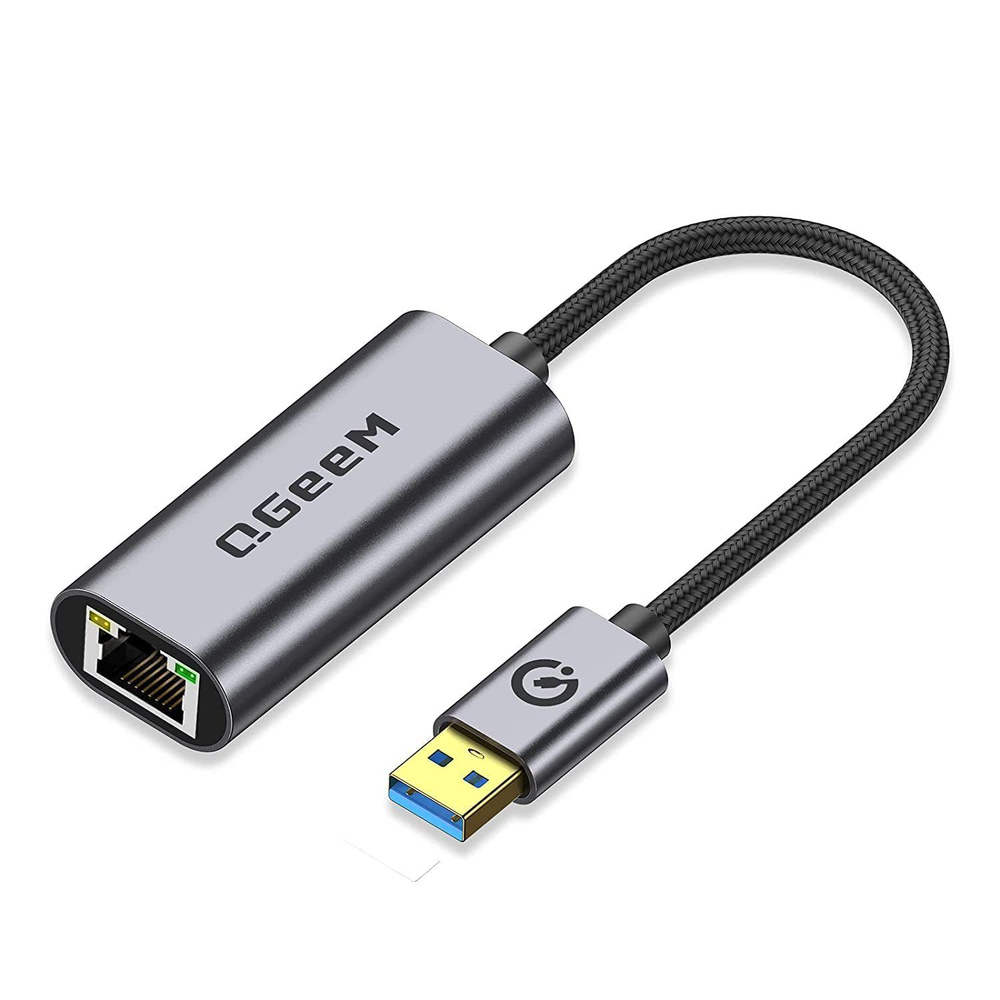 QGeeM Mini USB3.0 to Gigabit Ethernet адаптер USB C to RJ45 кабель 1000Mb ps сетевая карта  #1