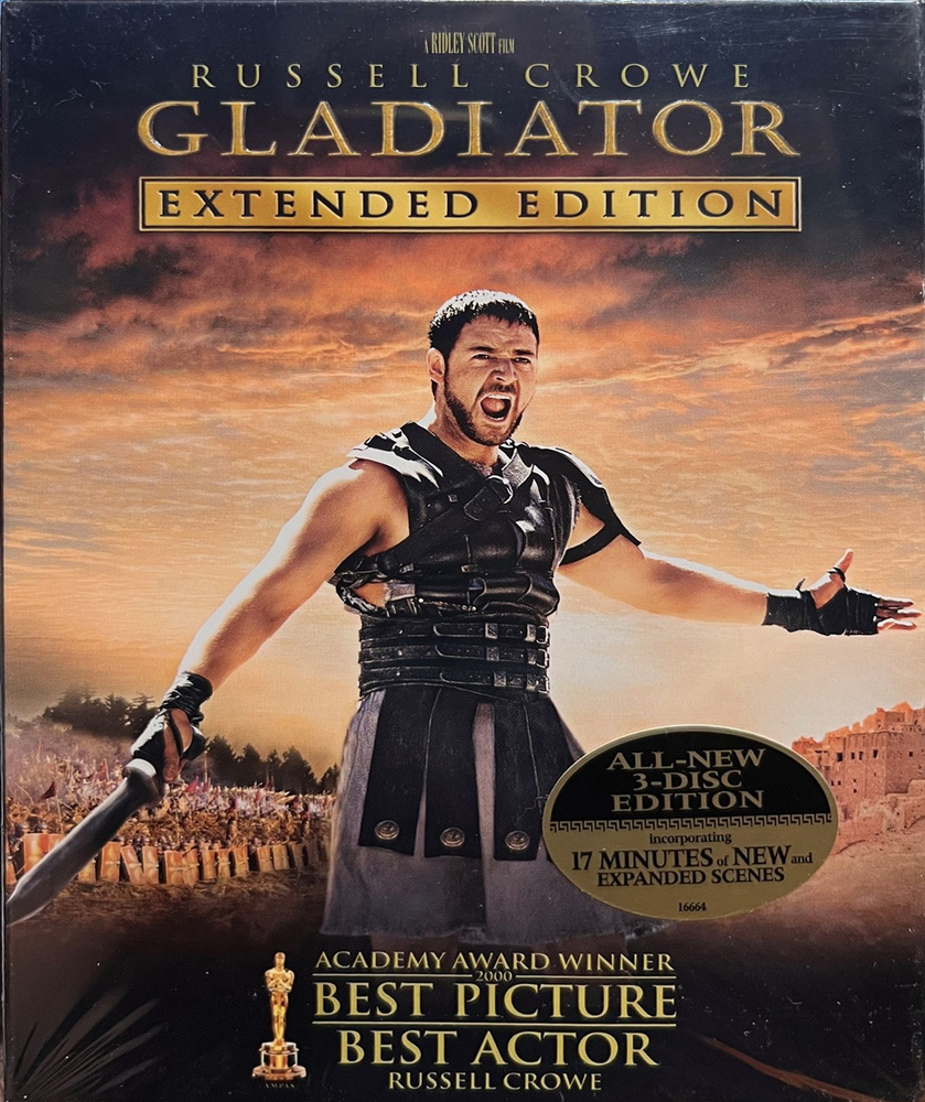 Gladiator, Гладиатор. Полное специальное издание на 3 DVD, коллекционное американское издание, РУССКОГО #1