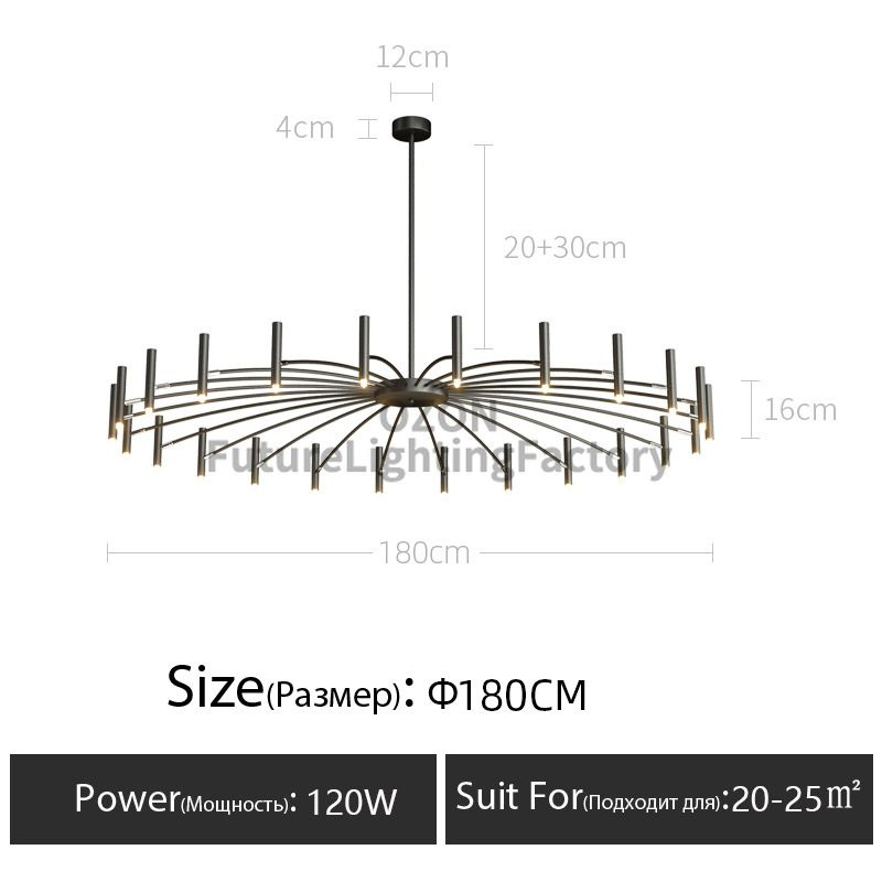 fuqiang Люстра потолочная, 120 Вт #1