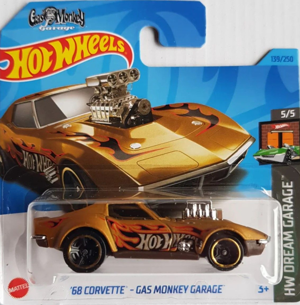 Машинка Hot Wheels Базовой коллекции 68 Corvette - Gas Monkey Garage 5785_HKH23  #1