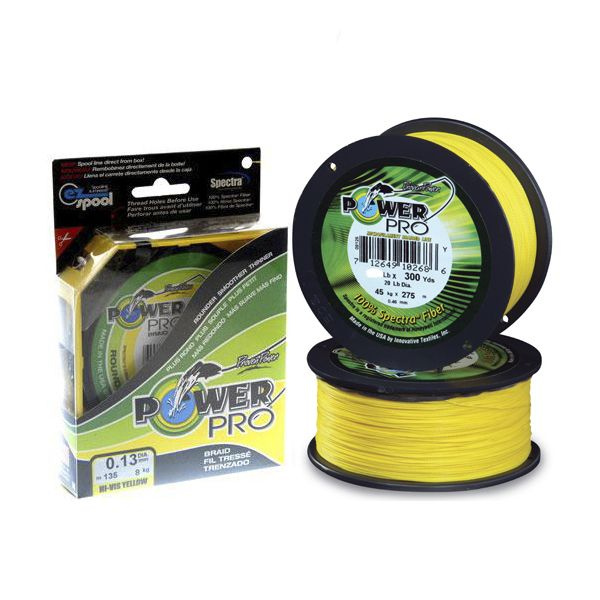 Леска плетеная Power Pro 135м Hi-Vis Yellow #0,13 #1