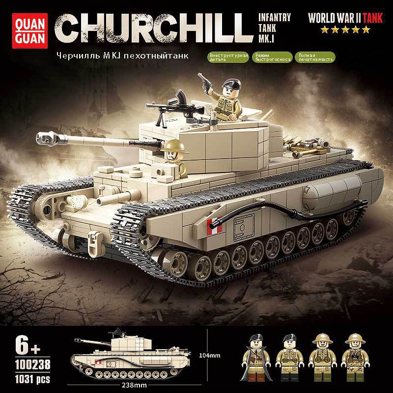 Churchill MK.I Пехотный танк Игрушечные строительные блоки для детей 1031pcs/100238  #1