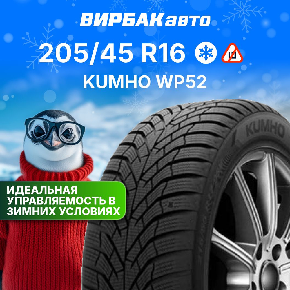 Kumho WP52 Шины  зимние 205/45  R16 87H Нешипованные #1