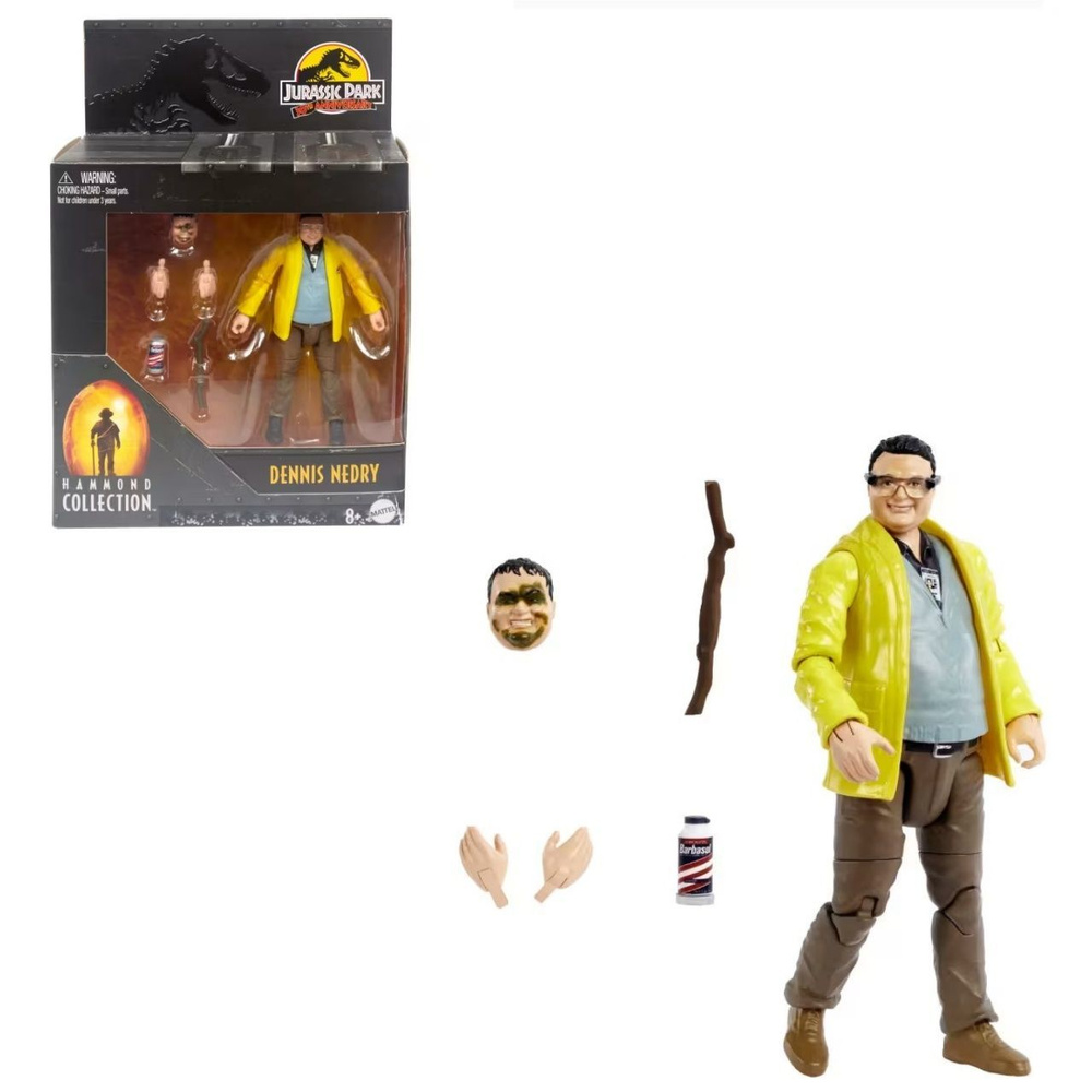 игрушки mattel фигурки Jurassic World Jurassic Park Figure Dennis Nedry Hammond Collection  #1