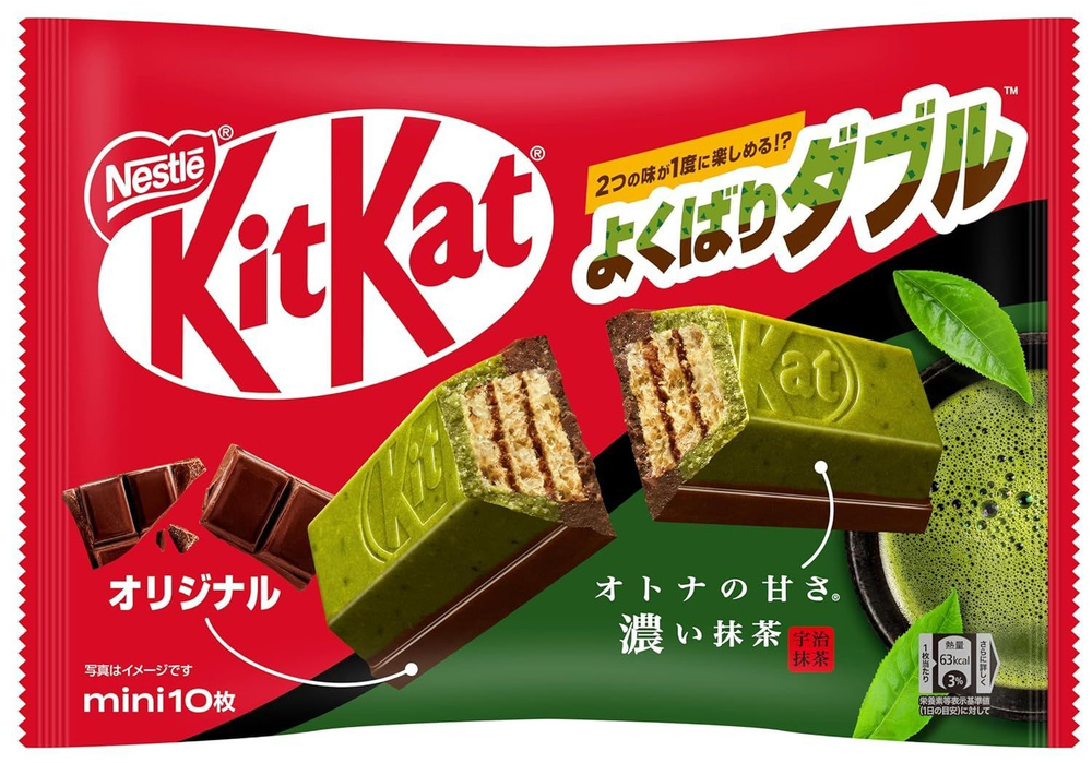Японский KitKat матча/молочный шоколад #1