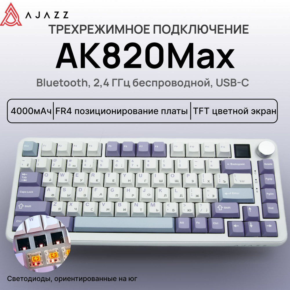 Клавиатура механическая Magnetic Switch/ AJAZZ AK820MAX HE / Русская раскладка  #1