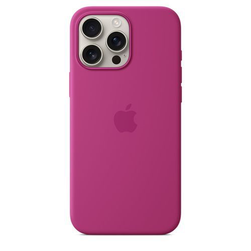 Чехол-накладка для iPhone 16 Pro / Silicone Case MagSafe / Анимацией NFC / Fuchsia  #1