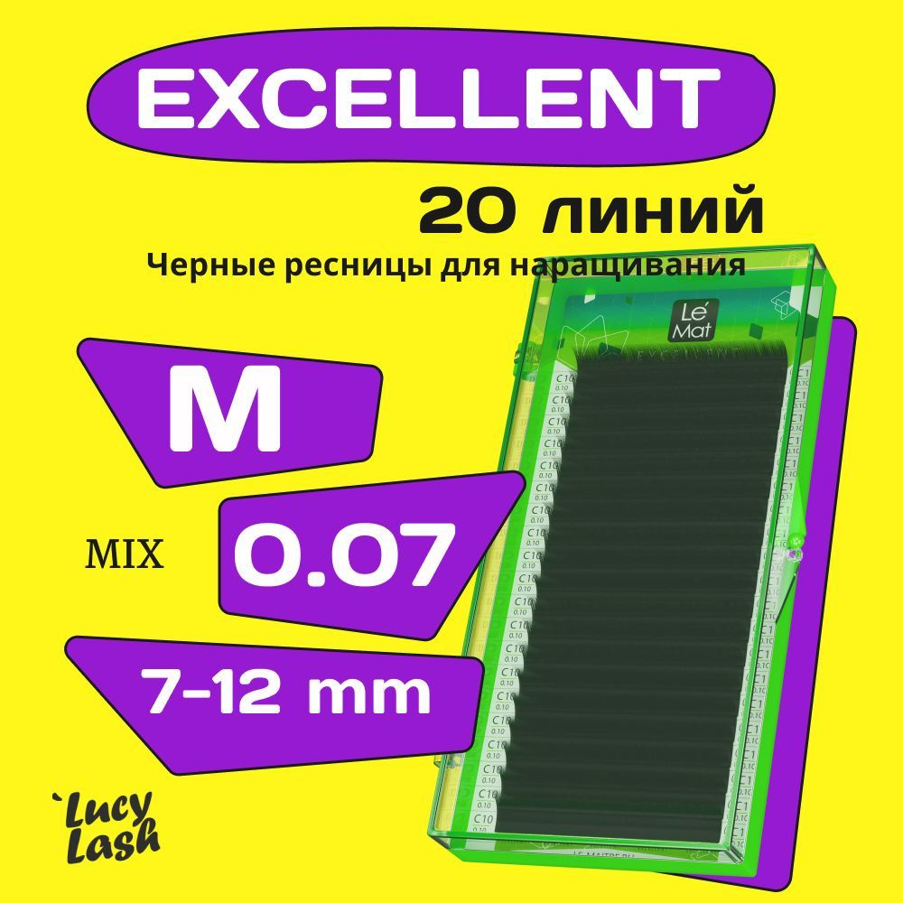 Le Maitre ресницы Excellent M 0.07 7-12 mm #1