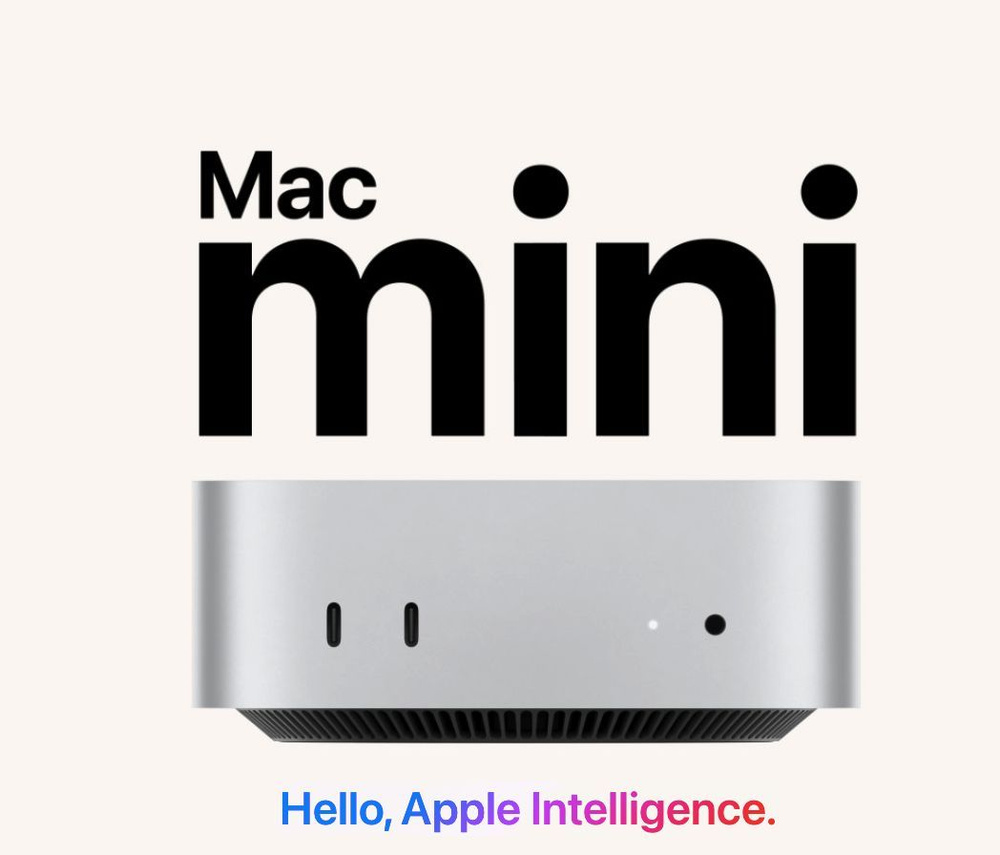 Apple Мини-ПК Mac mini M4 (Apple M4, RAM 16 ГБ, SSD 256 ГБ, Apple M4, macOS), Mac mini m4, белый  #1