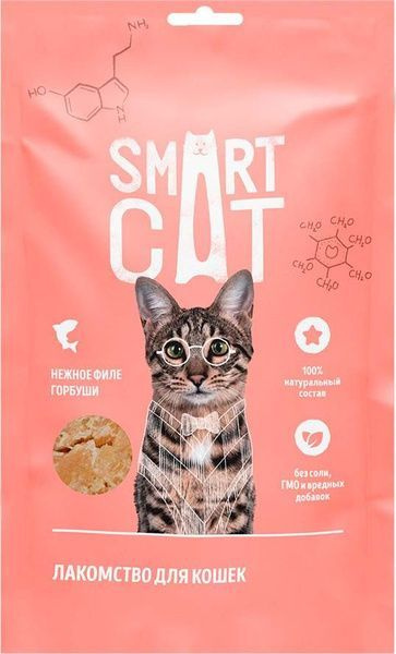 Smart cat лакомство для кошек нежное филе горбуши приготовленное на пару 25г,1 уп.  #1