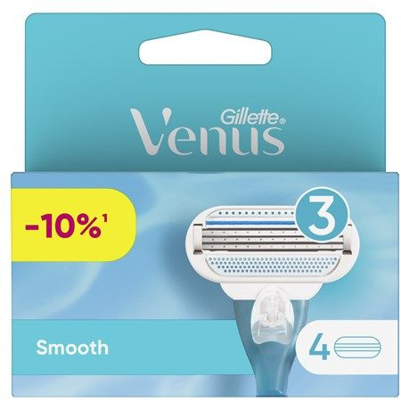 Cменные кассеты для женского бритвенного станка Venus Smooth, 3 лезвия, 4 шт., повторяющие изгибы тела #1