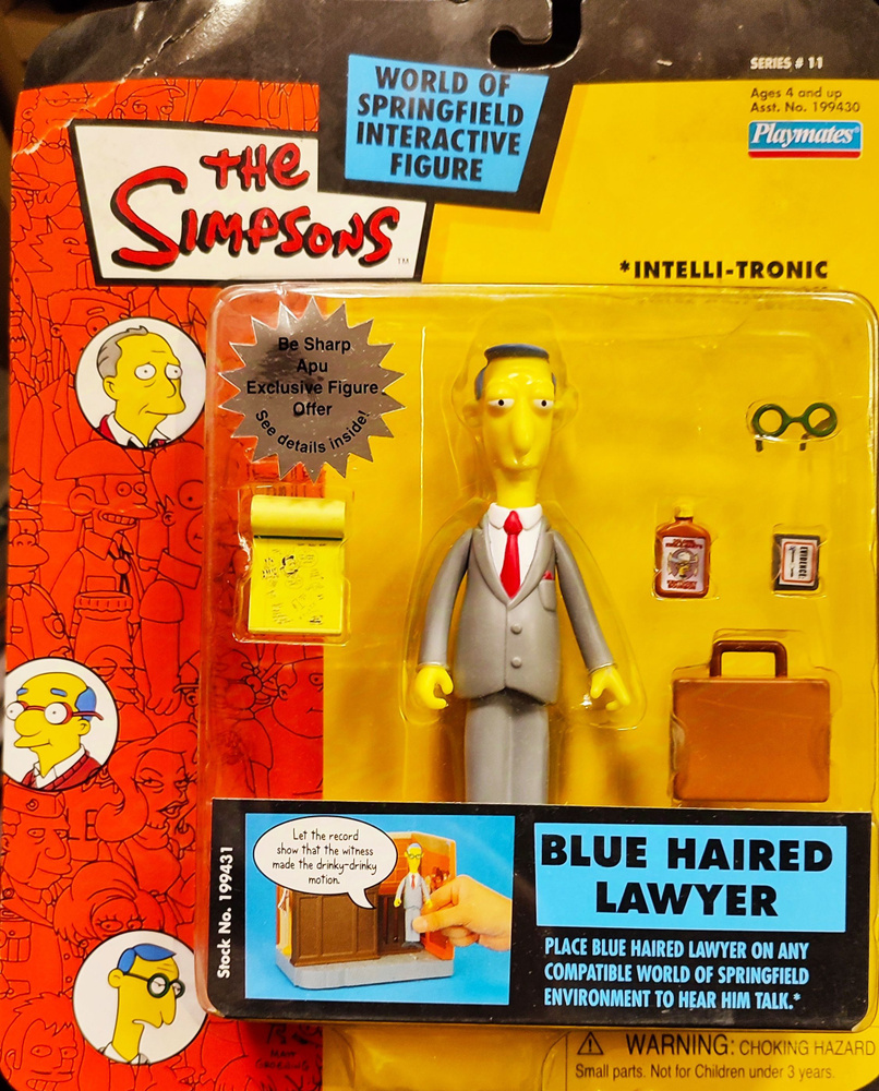 Фигурка Playmates The Simpsons Series 11 - Blue Haired Lawyer #1