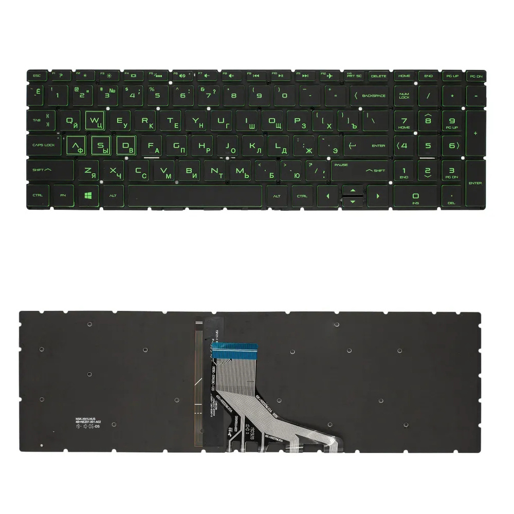 ноутбука Клавиатура для HP Pavilion Gaming 15-ec1033ur cx0027ur dk1059ur ec0044ur dk2047ur Grey с подсветкойс #1