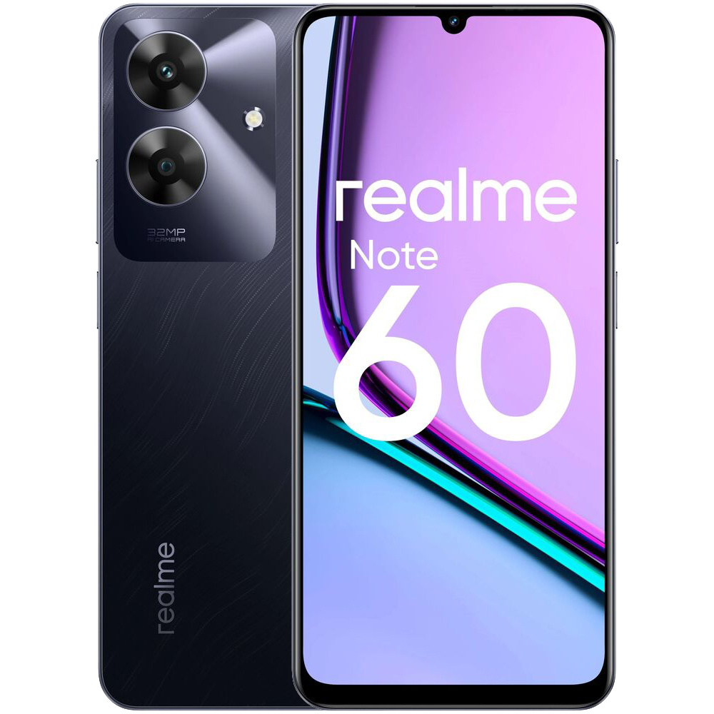 Смартфон realme Note 60 4/128GB RU 128 ГБ 4 ГБ Черный 6.74 IPS