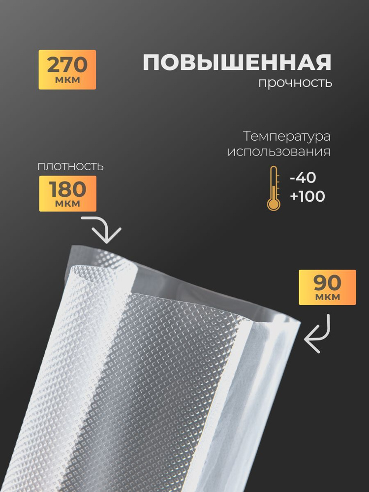 Пакеты для вакууматора - рулон 28х1000 см #1