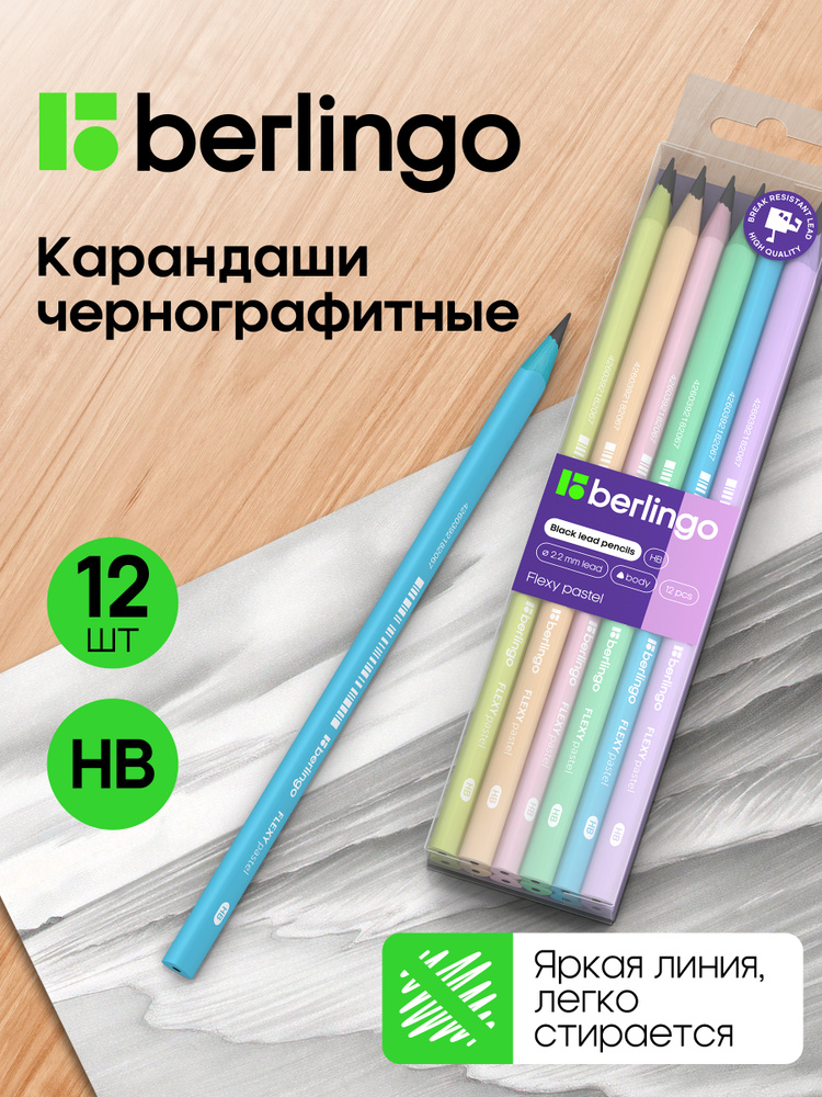 Карандаши простые чернографитные ТМ/HB для школы, пластиковые 12 штук #1