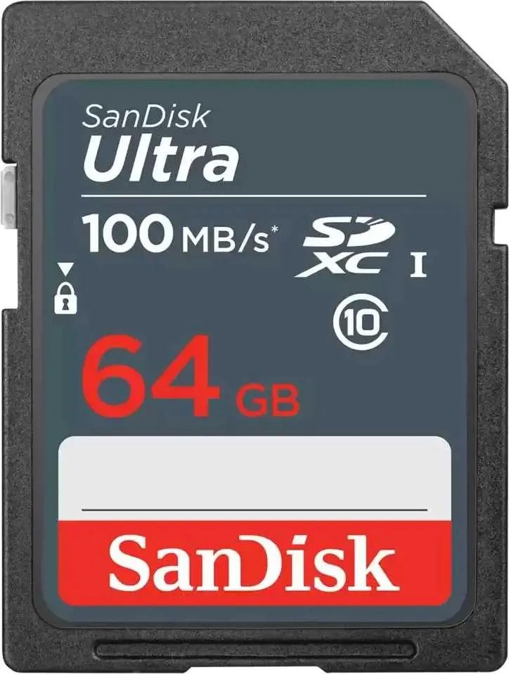 SanDisk Ultra 64 ГБ Карта памяти SDXC, SDSDUNR-064G-GN3IN, черная #1
