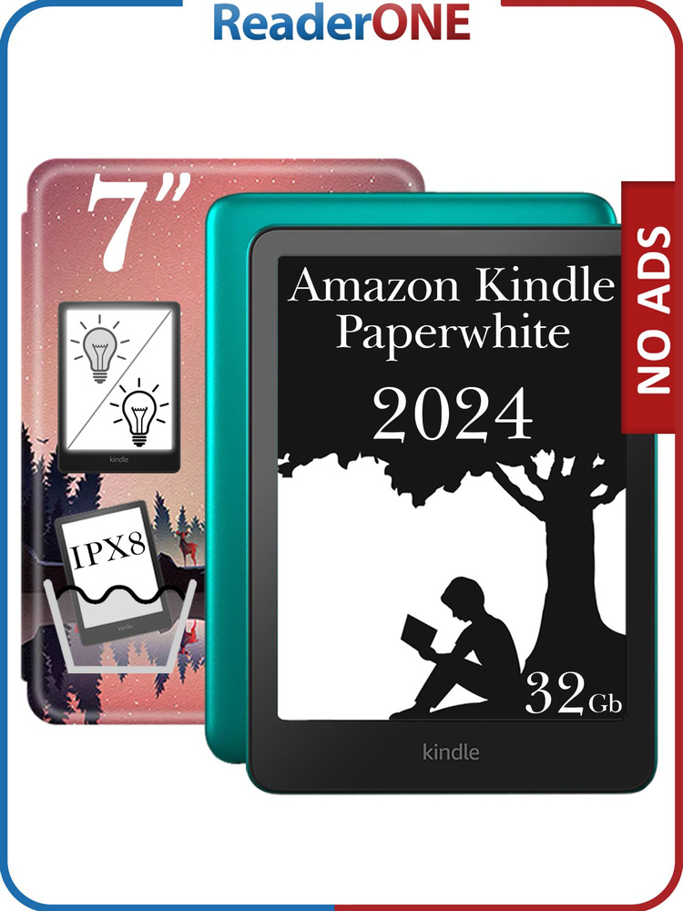 Электронная книга Amazon Kindle PW 12th Gen 32Gb Green + чехол E